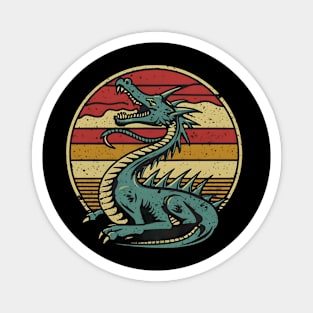 Retro vintage dragon Magnet